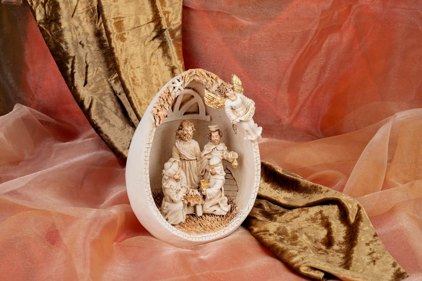 Presepe dentro uovo - Decorazione di Natale