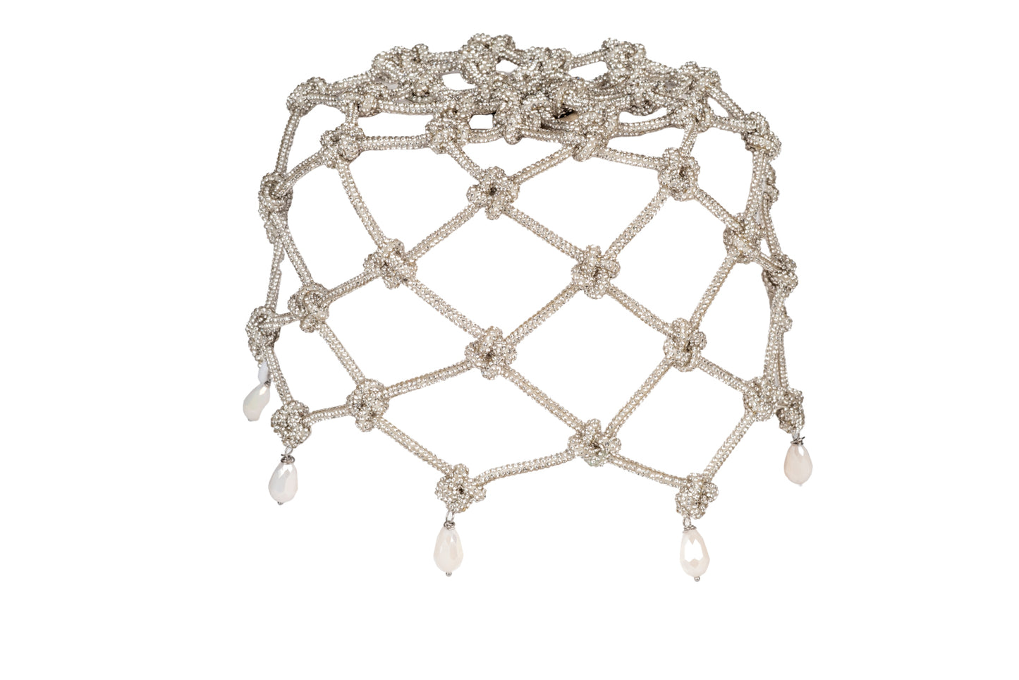 Mesh Hat strass con cristalli
