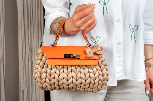 Borsa Chunky Chic beige e rame