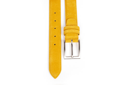 Cintura in scamosciato giallo