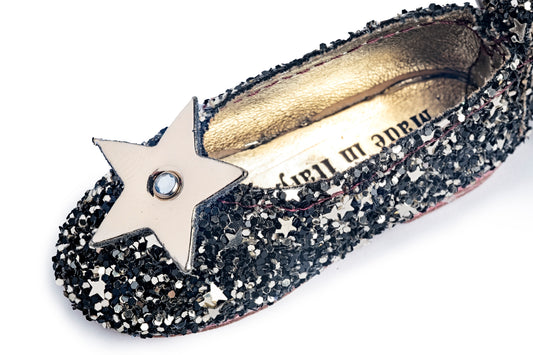 Portachiavi ballerina glitter oro e nero