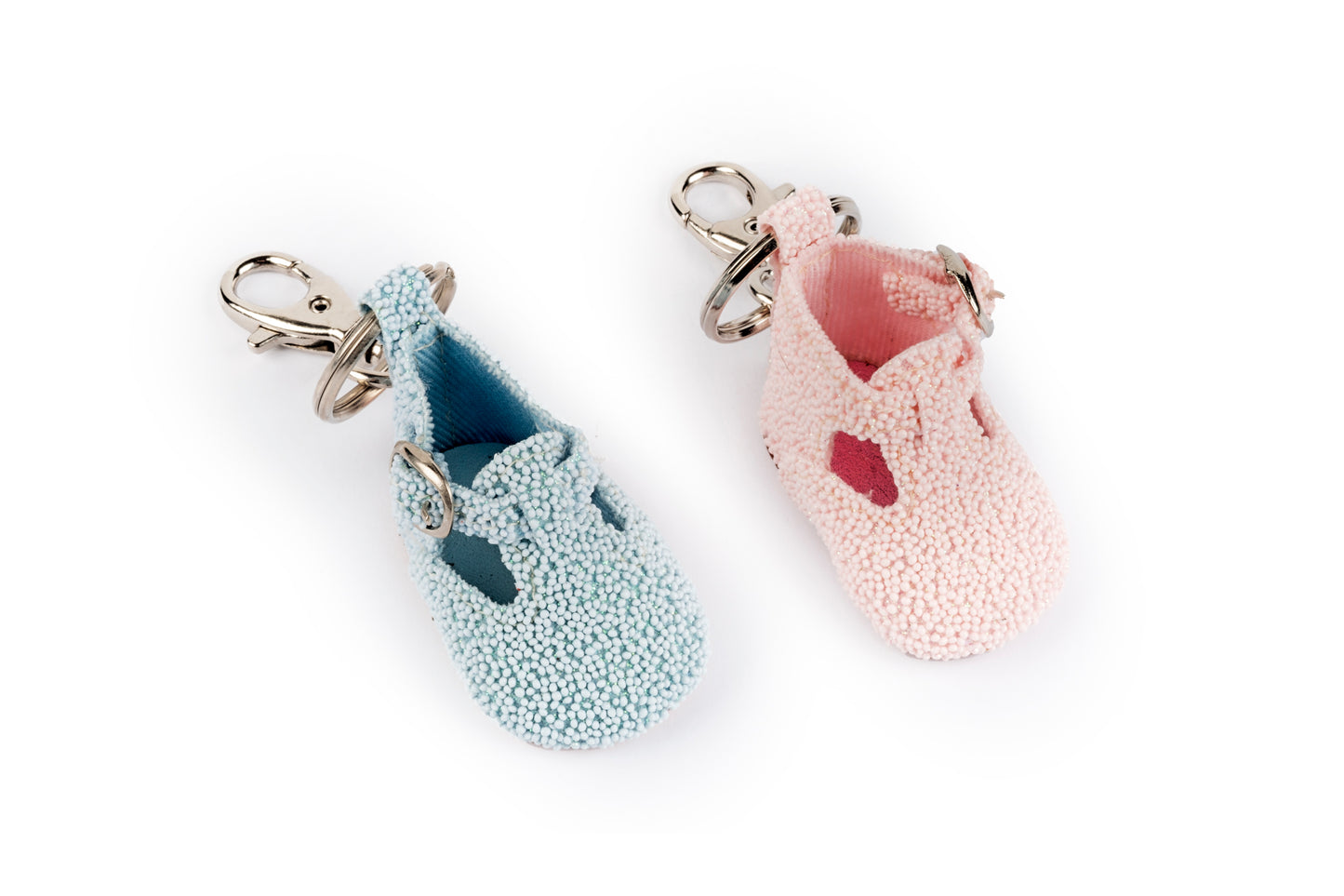 Portachiavi scarpina bebè mosaico rosa