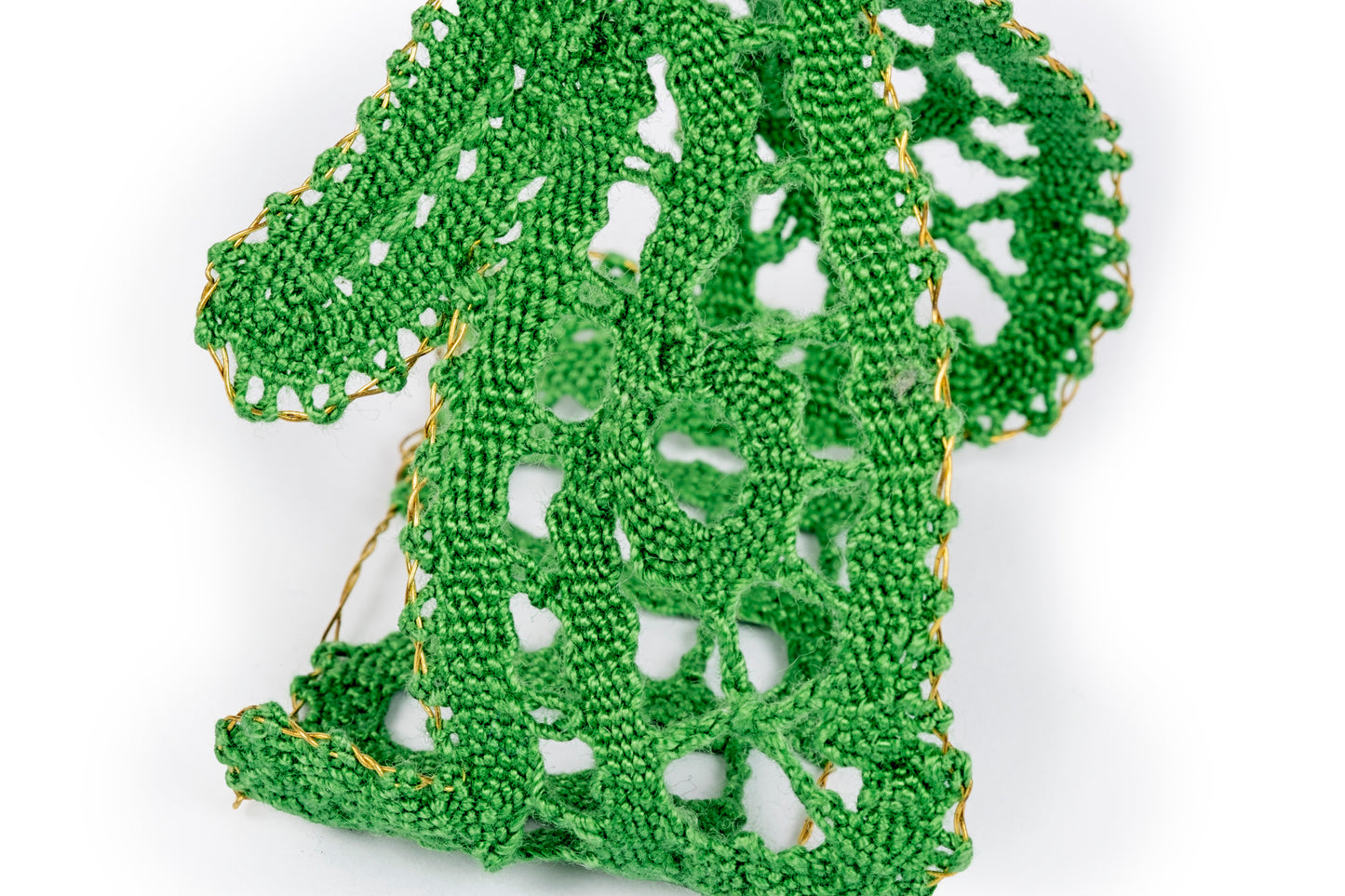 Decorazione in merletto coniglietto di Natale