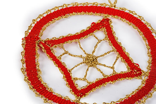 Decorazione pallina in merletto per albero di Natale