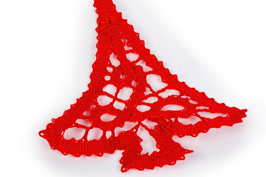 Decorazione alberello in merletto per albero di Natale