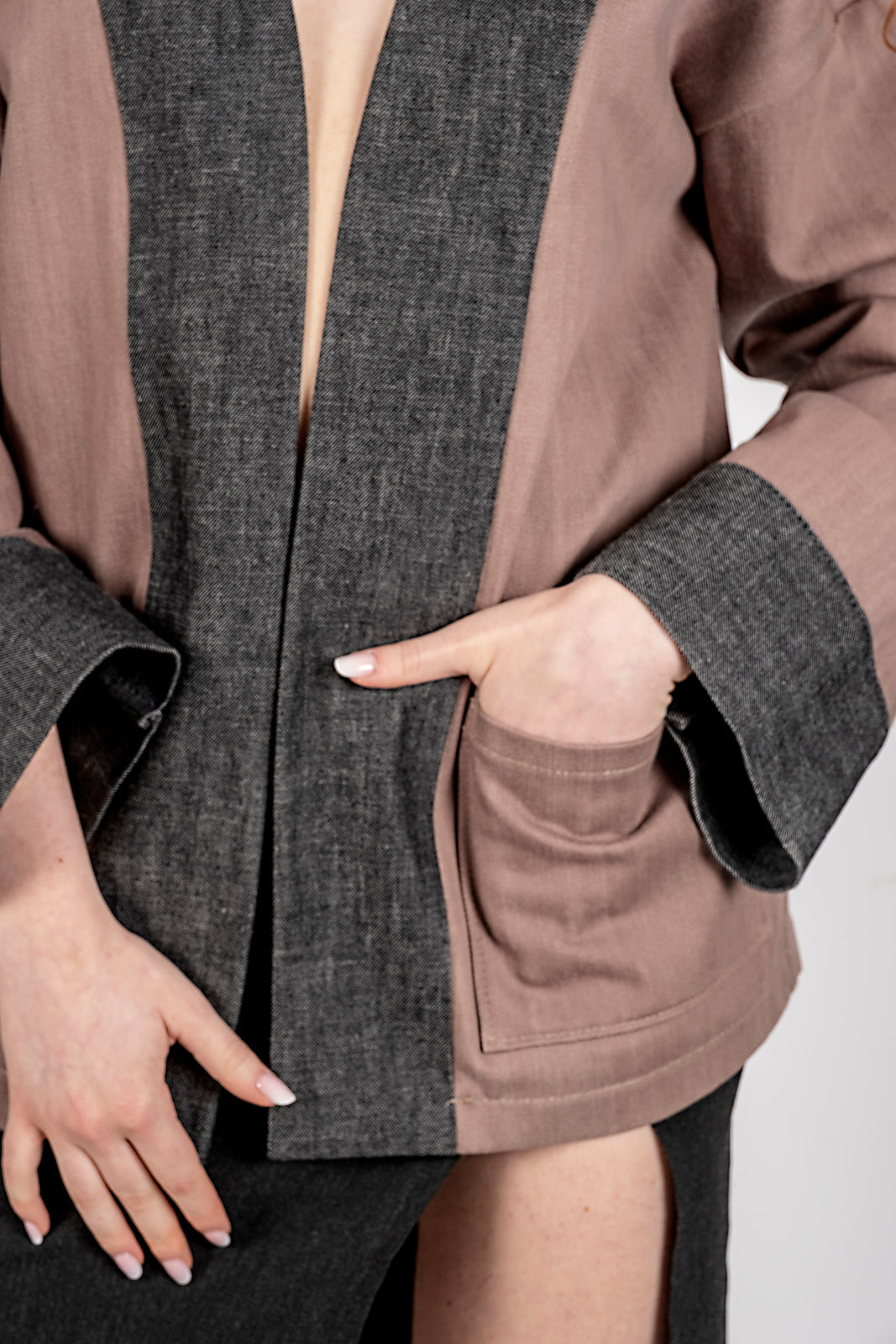 Urban Tiger jacket, handmade denim kimono
