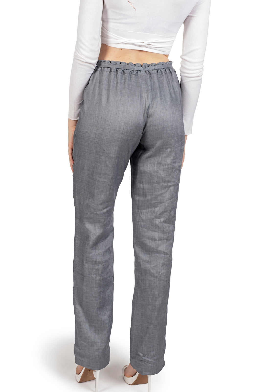Linen palazzo trousers