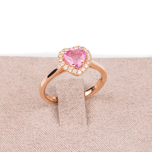 Anello Heart Pink Single