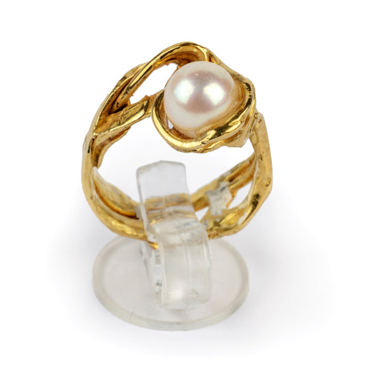 Anello oro 750 con perla