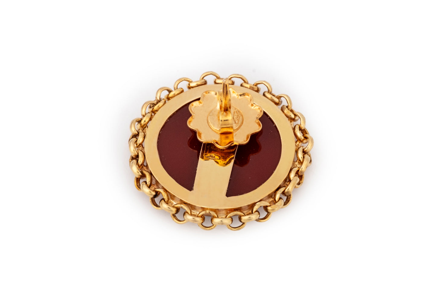 Agate cameo earrings