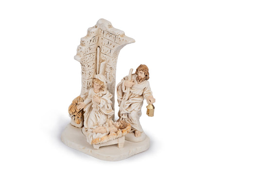 Presepe con muro - Decorazione di Natale