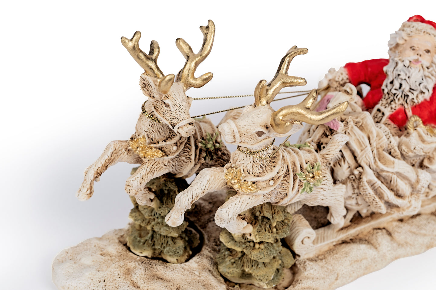 Babbo Natale su slitta con renne