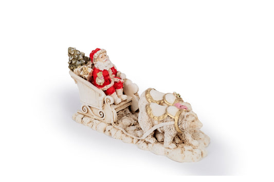 Babbo Natale su slitta con orsi polari