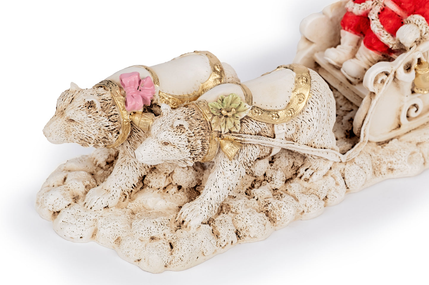 Babbo Natale su slitta con orsi polari