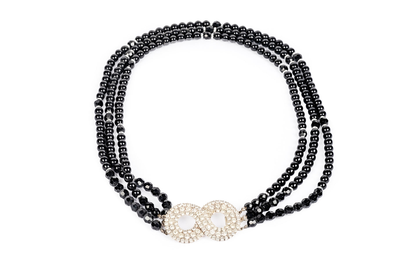 3連クリスタルネックレス