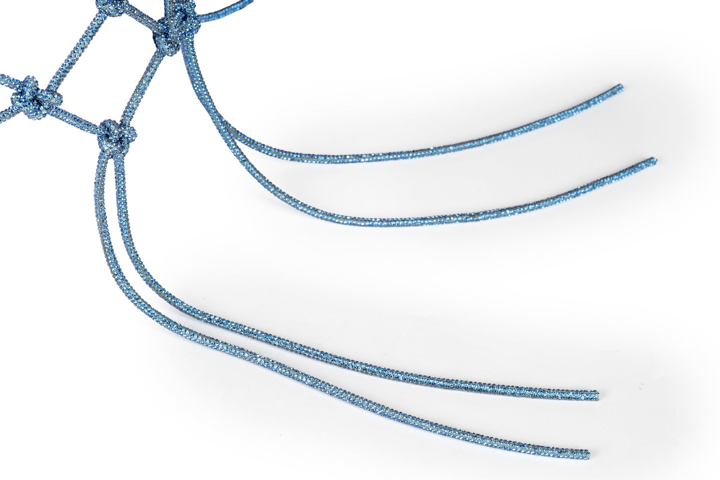 Mesh Hat strass con frange