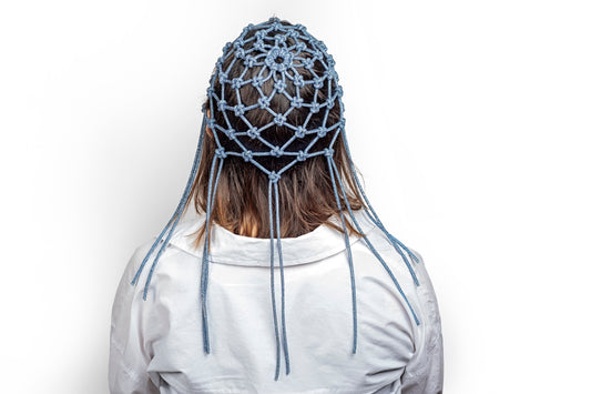 Mesh Hat strass con frange