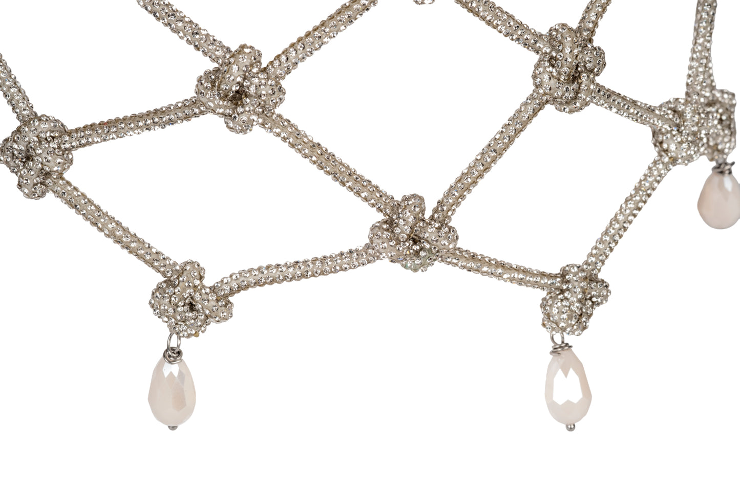 Mesh Hat strass con cristalli