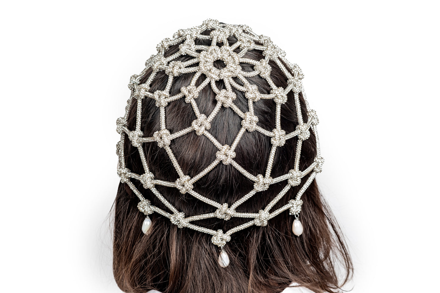 Mesh Hat strass con cristalli
