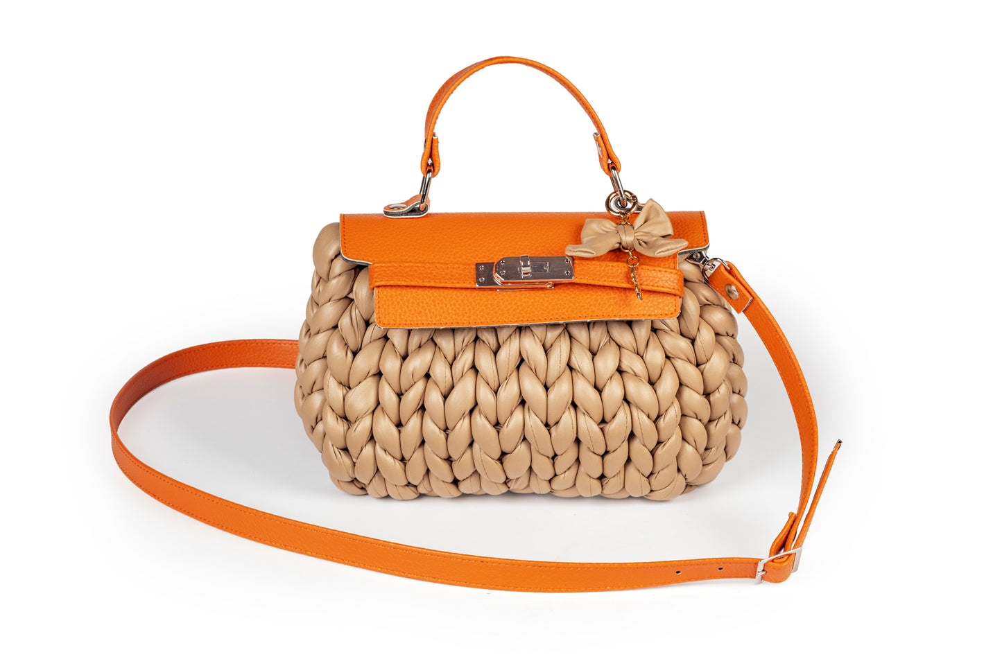 Borsa Chunky Chic beige e rame