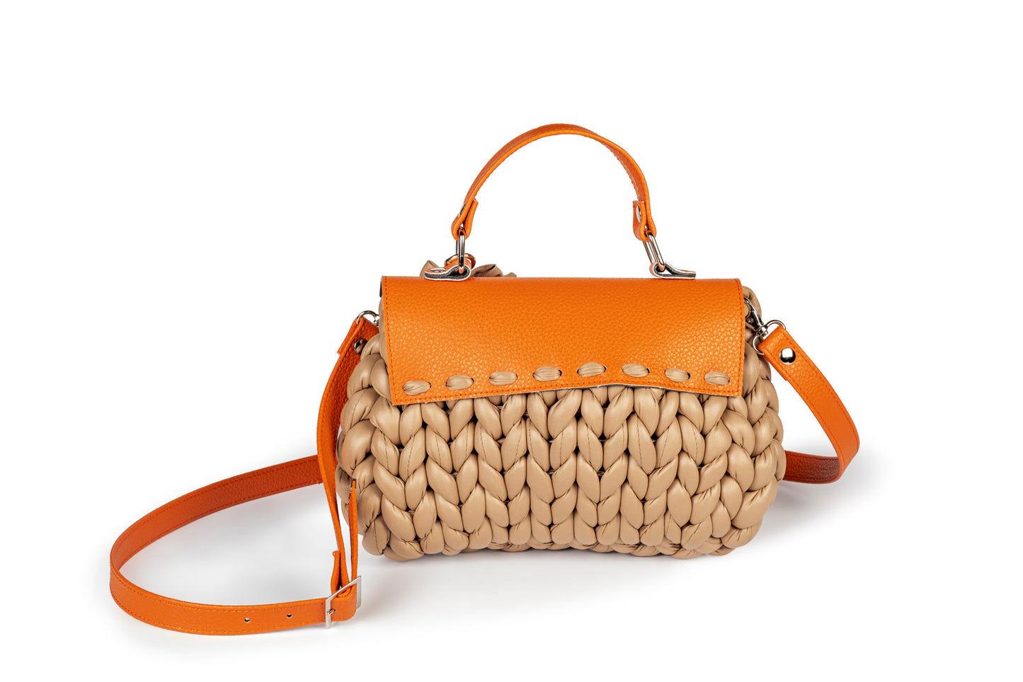 Borsa Chunky Chic beige e rame