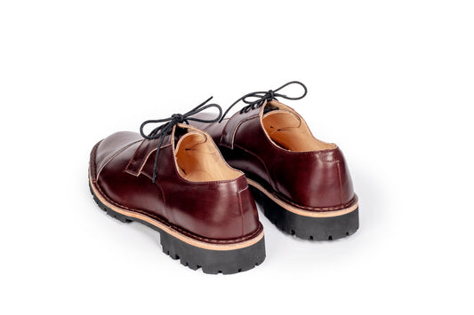 Scarpa Derby in vitello Burgundy