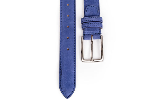 Cintura in scamosciato blu elettrico