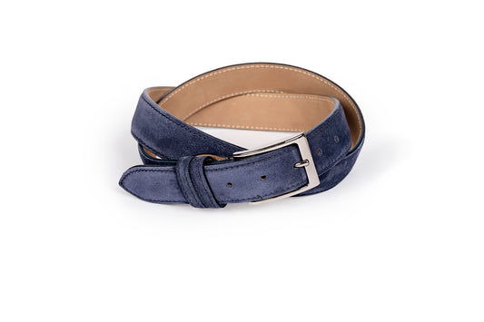 Cintura in scamosciato blu navy