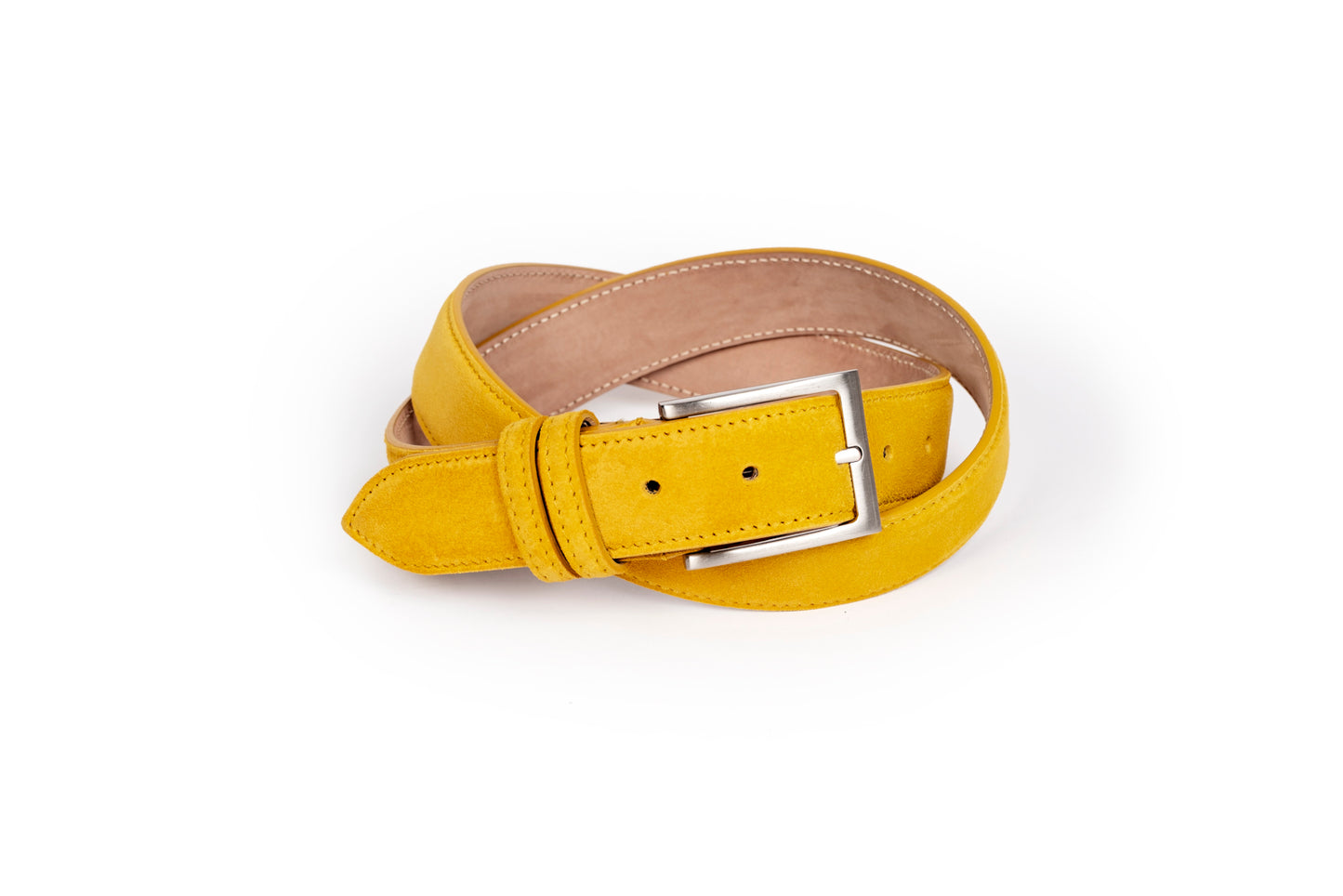 Cintura in scamosciato giallo