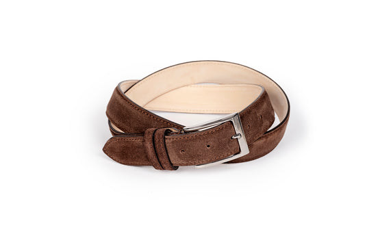 Cintura in scamosciato marrone