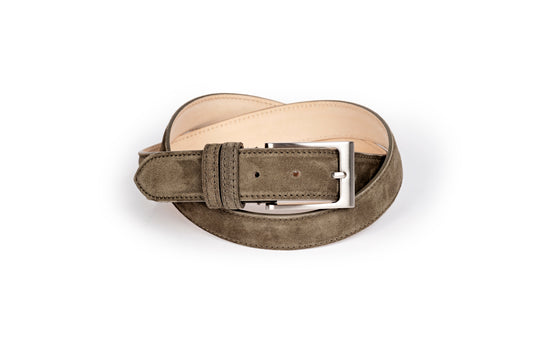 Cintura in scamosciato verde oliva