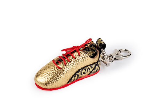 Portachiavi scarpina tennis maculata oro