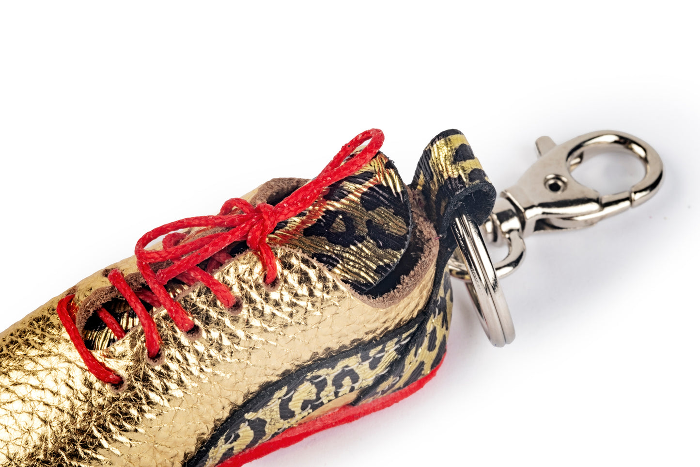 Portachiavi scarpina tennis maculata oro