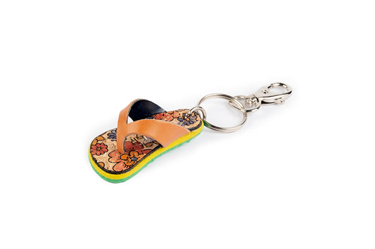 Portachiavi ciabattina mare color cuoio