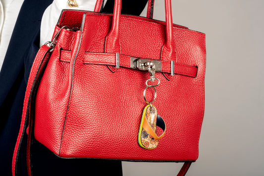 Portachiavi ciabattina mare color cuoio