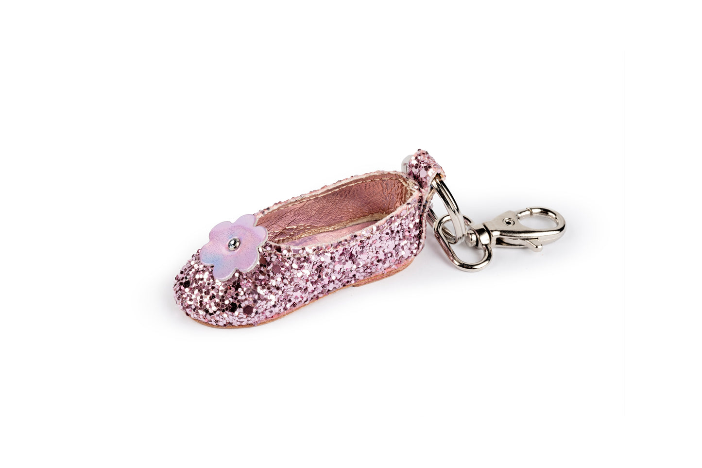Portachiavi ballerina glitter rosa