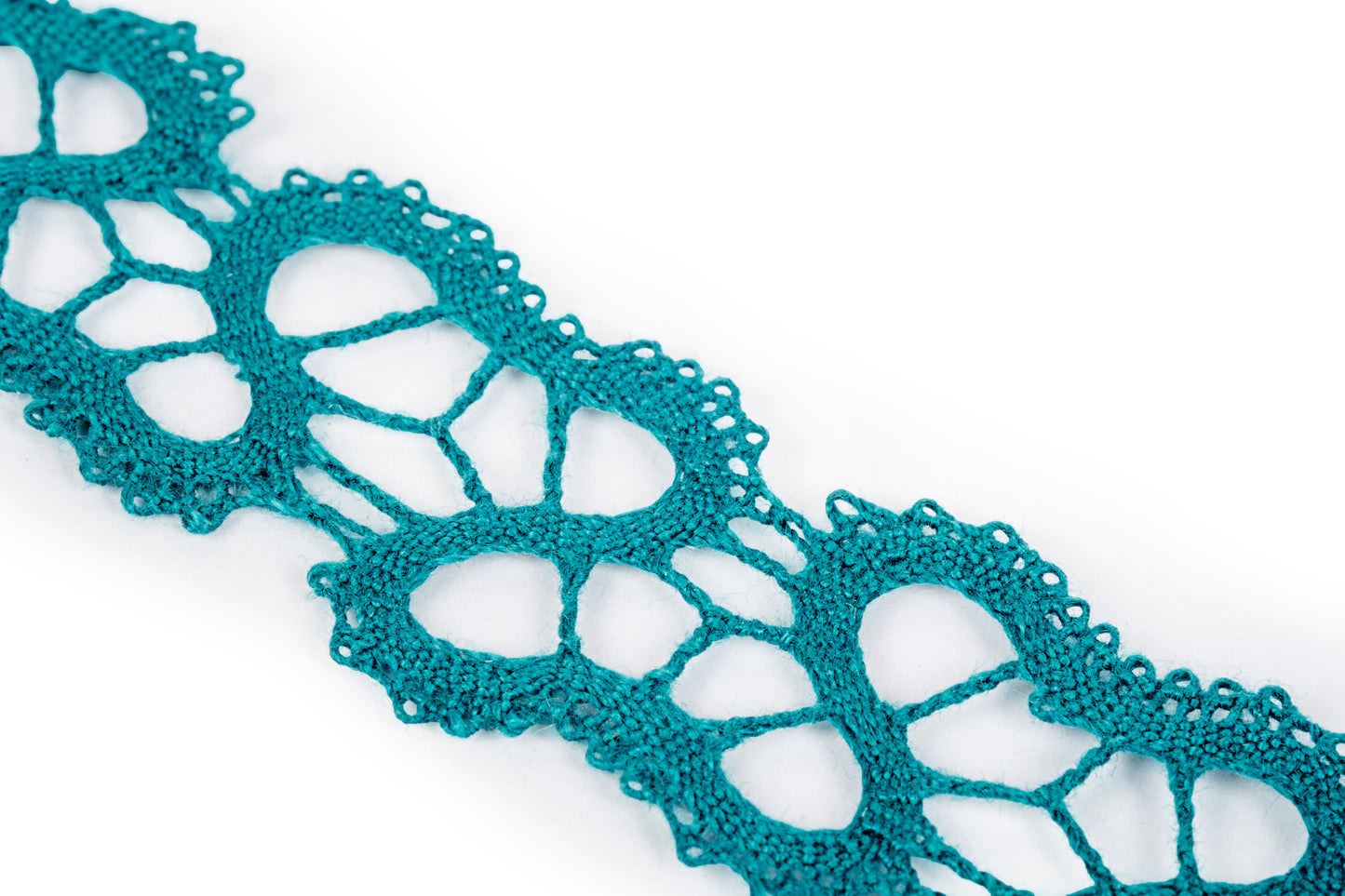 Bracciale in merletto color ottanio