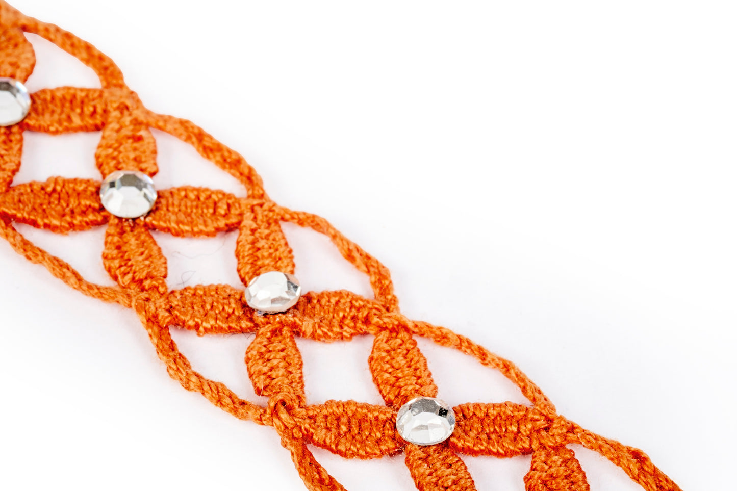 Bracciale Eugenia in tombolo color ocra