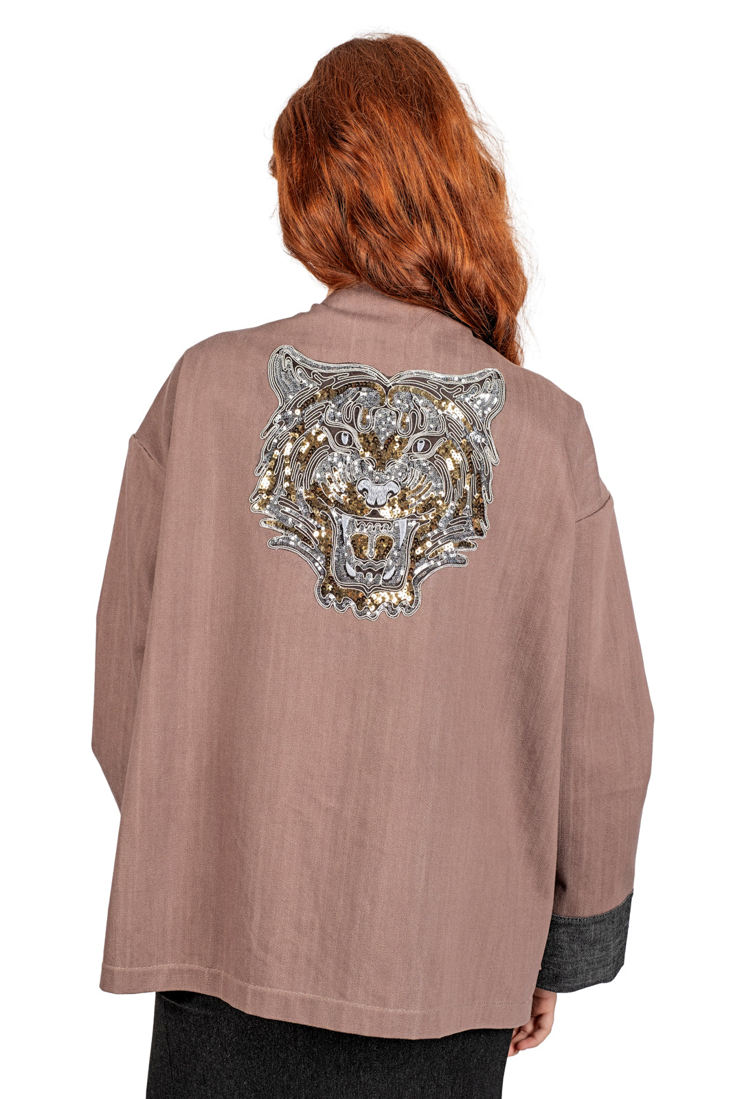 Urban Tiger jacket, handmade denim kimono