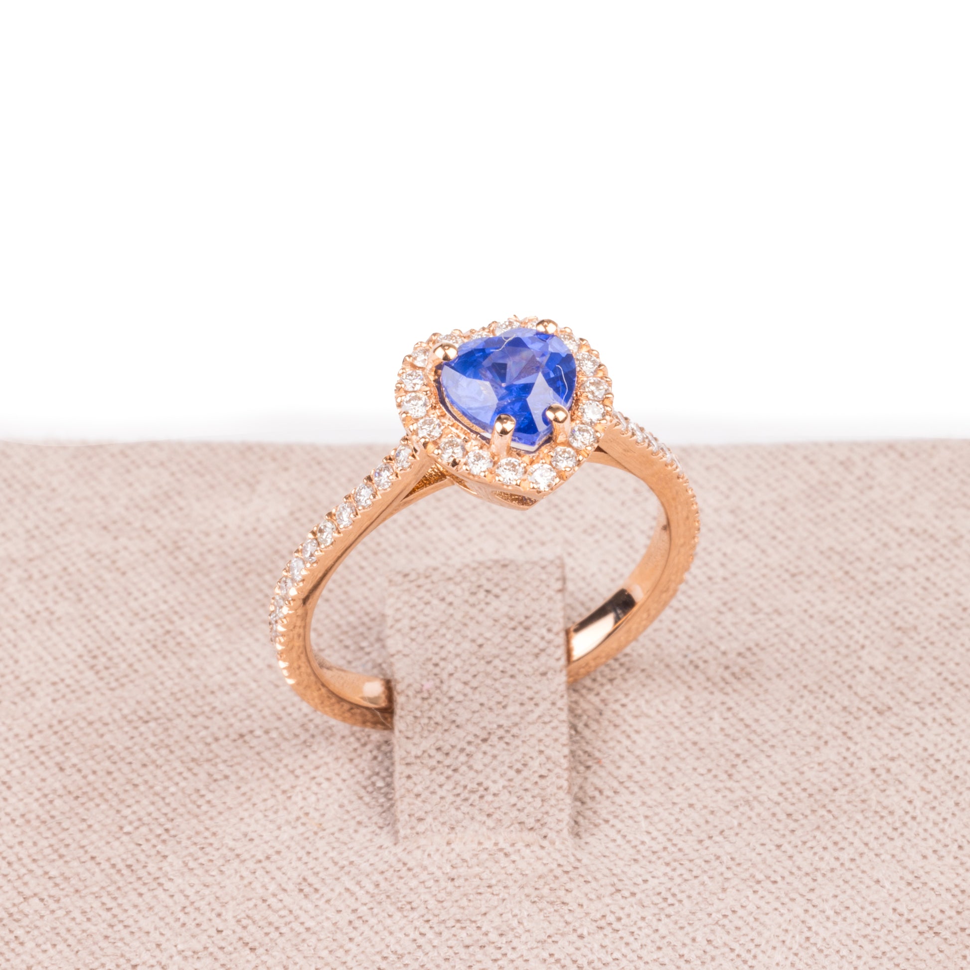 Anello Heart Blue Single