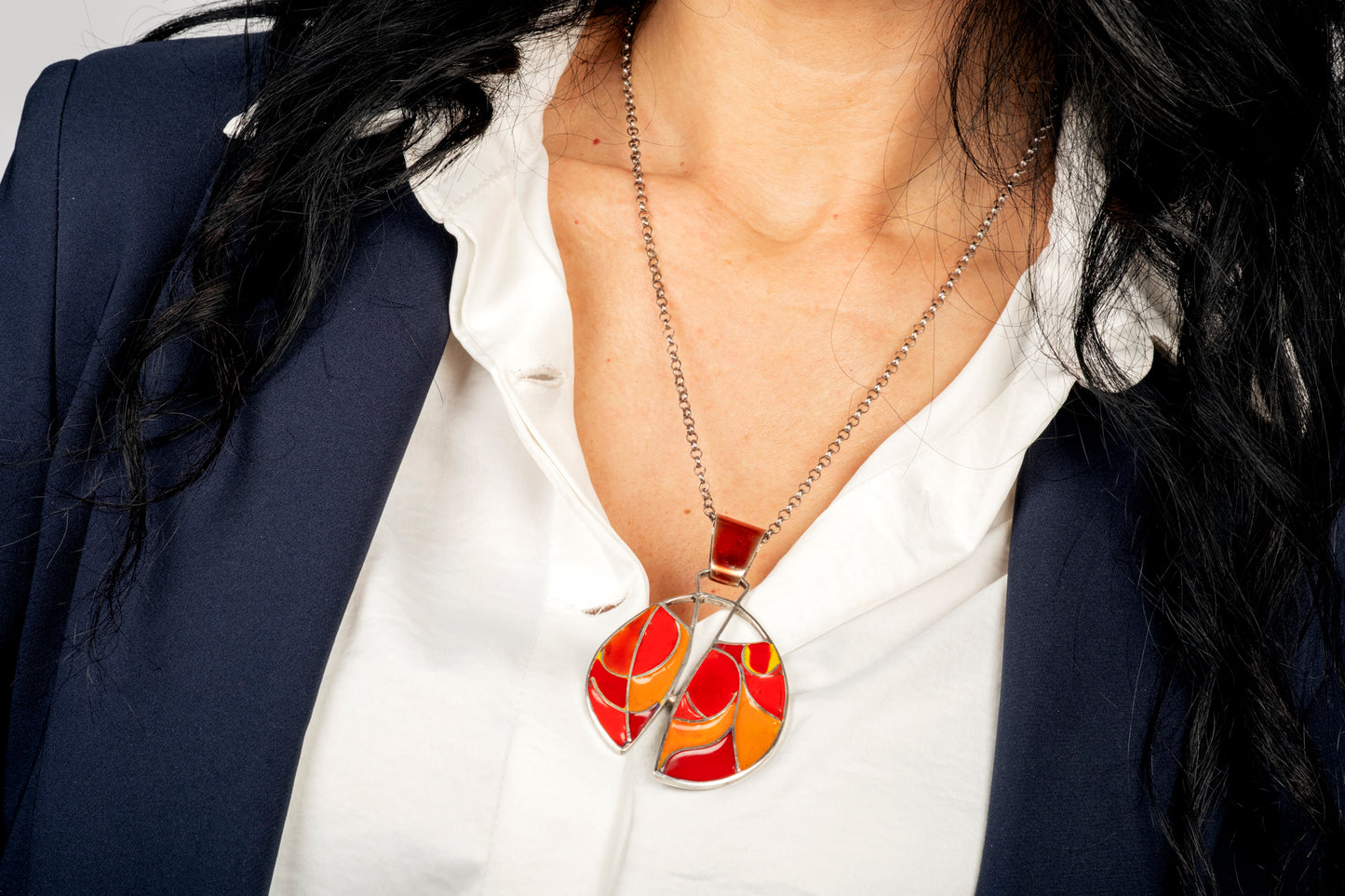 Ciondolo argento e smalti