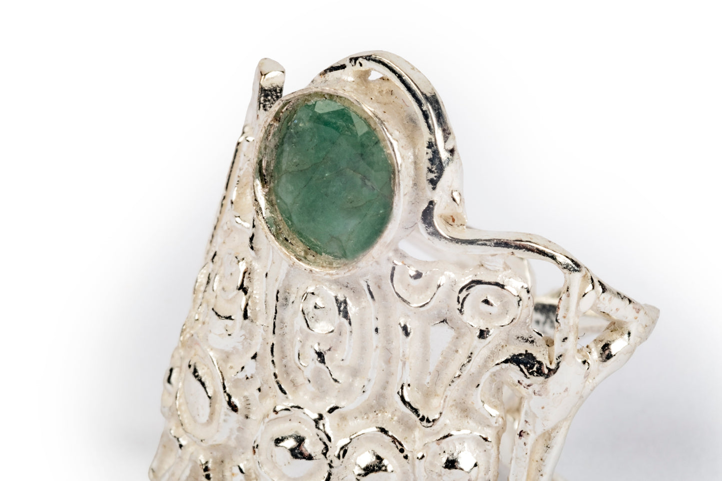 Anello argento e smeraldo