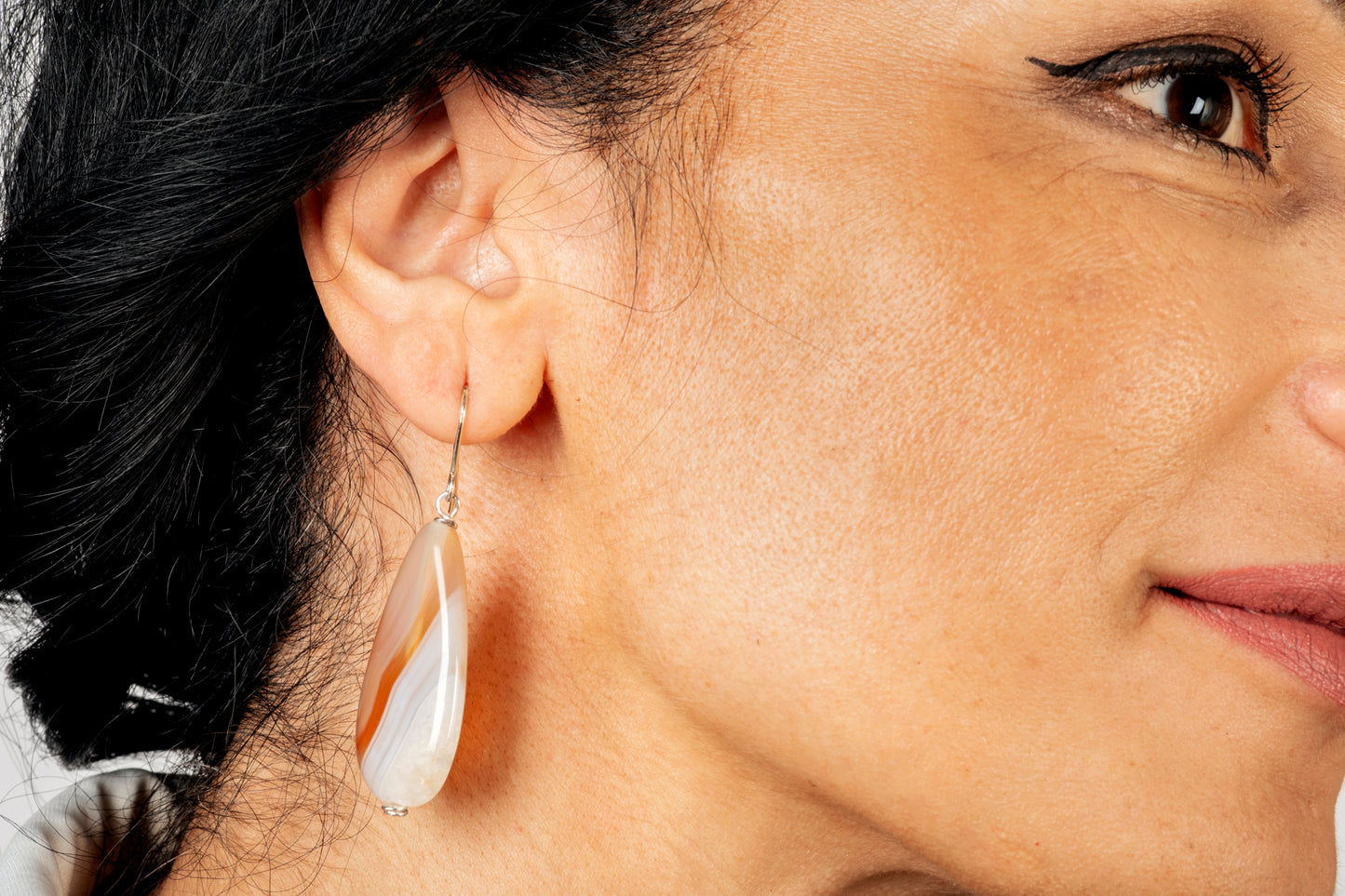 Orecchini argento e agata