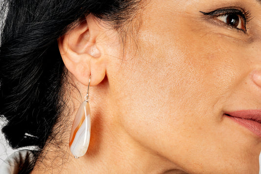 Orecchini argento e agata